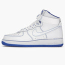 Nike Air Force 1 High White Royal Blue Contrast Stitch