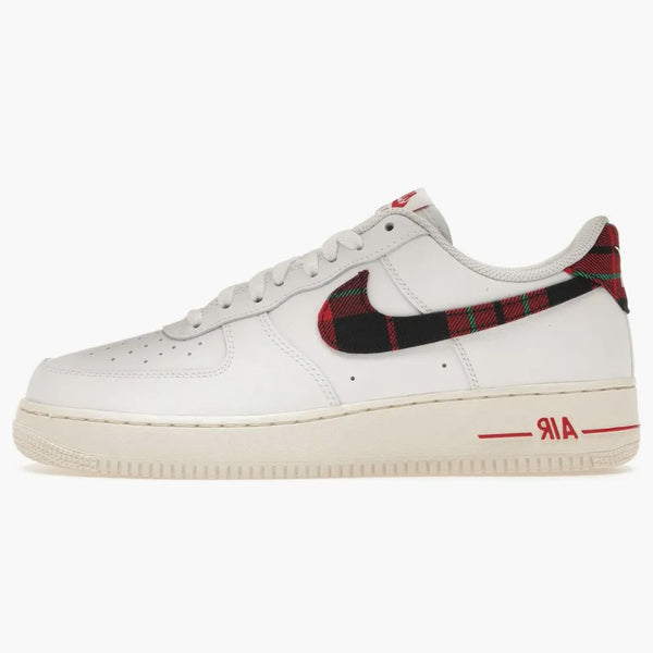 Nike Air Force 1 Low '07 Lv8 Tartan Plaid White University Red