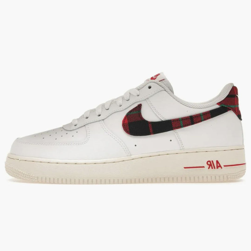 Nike Air Force 1 Low '07 Lv8 Tartan Plaid White University Red