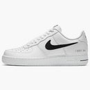 Nike Air Force 1 Low Cut Out Swoosh White Black