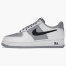 Nike Air Force 1 Low Cut-out White Grey Black Swoosh