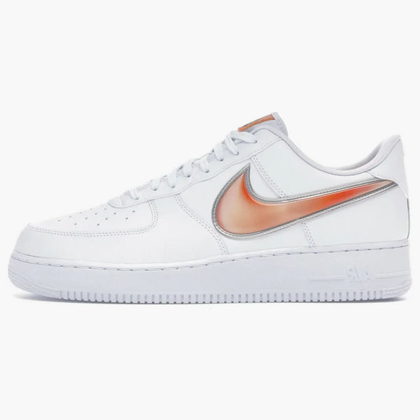 Nike Air Force 1 Low Oversized Swoosh White Orange Peel
