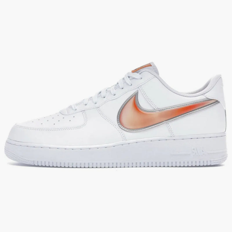 Nike Air Force 1 Low Oversized Swoosh White Orange Peel