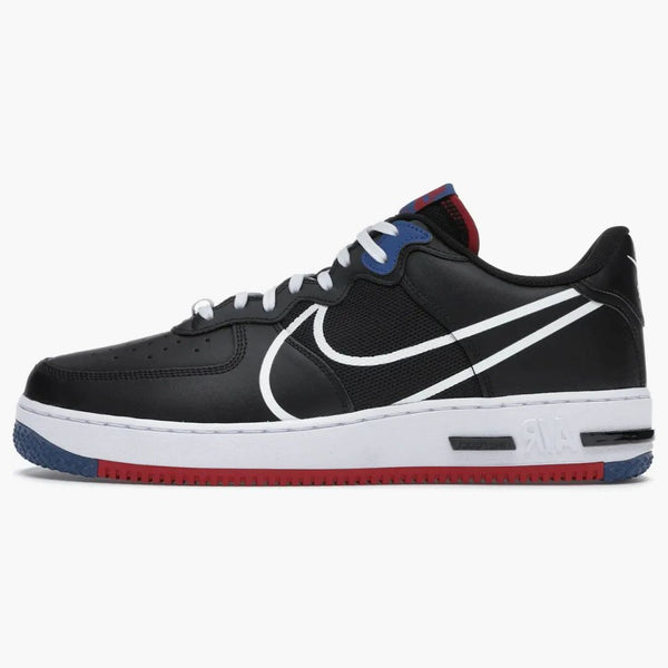 Nike Air Force 1 Low React Black White Gym Red Gym Blue