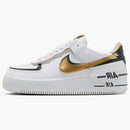 Nike Air Force 1 Low Shadow White Black Metallic Gold (women's)
