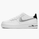 Nike Air Force 1 Low White Black Metallic Silver (gs)