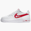 Nike Air Force 1 Low White Red Cut-out Swoosh (gs)