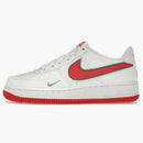 Nike Air Force 1 White Habanero Red Mini Swoosh (gs)