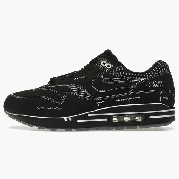 Nike Air Max 1 Schizzo tintinnante sullo scaffale nero