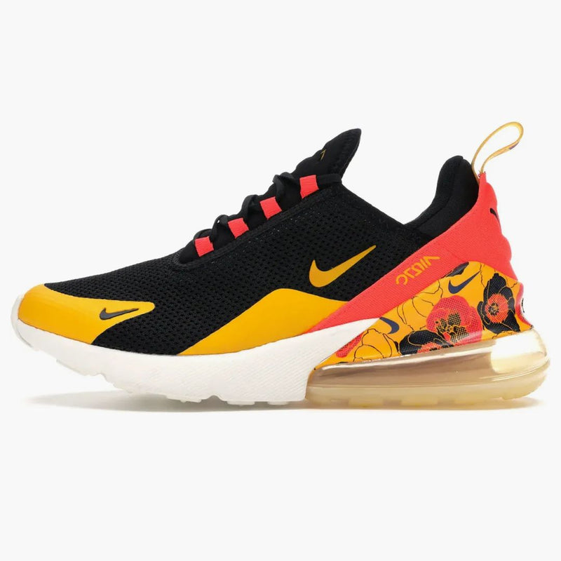 Nike Air Max 270 Floral Black Crimson Gold (women's)