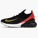 Nike Air Max 270 Flyknit Black Bright Crimson Yellow Strike (women's)