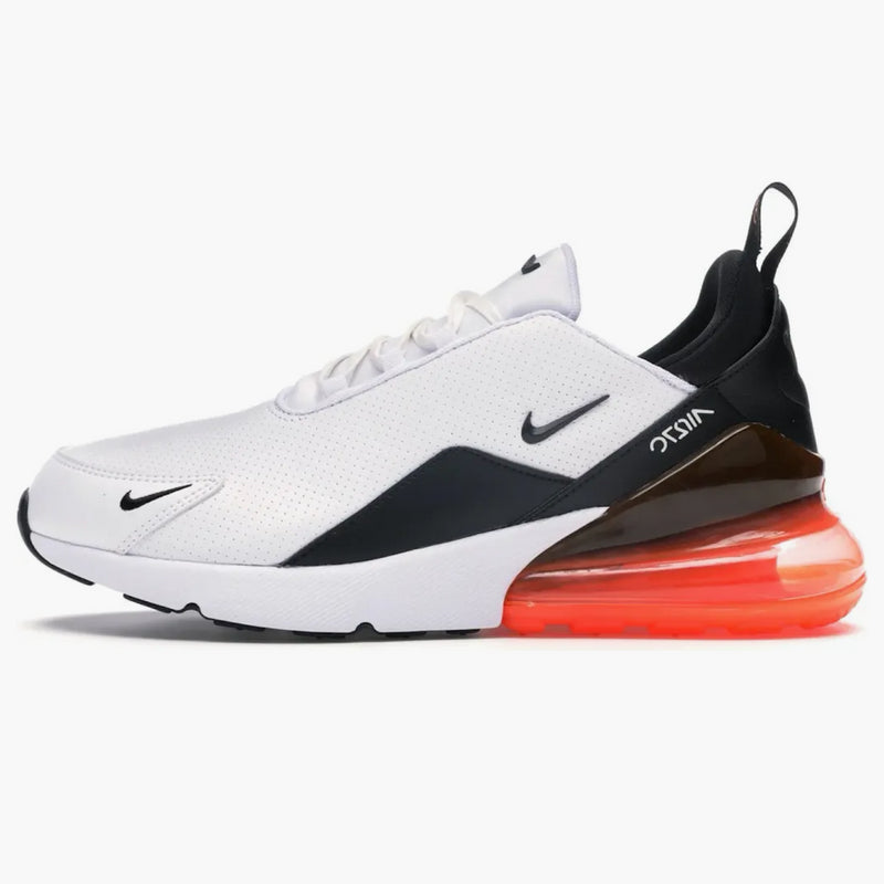 Nike Air Max 270 Leather White Black Hyper Crimson