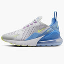 Nike Air Max 270 Pure Platinum Rush Fuchsia Blue Beyond Light Lemon Twist (gs)