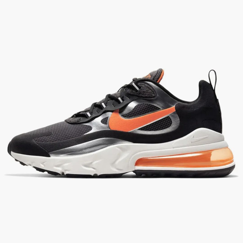Nike Air Max 270 React Black Total Orange Buy at Hypeneedz