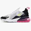 Nike Air Max 270 White Black Laser Fuchsia Volt (gs)