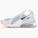 Nike Air Max 270 White Black Total Orange