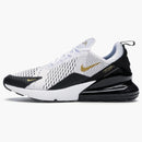 Nike Air Max 270 White Metallic Gold Black