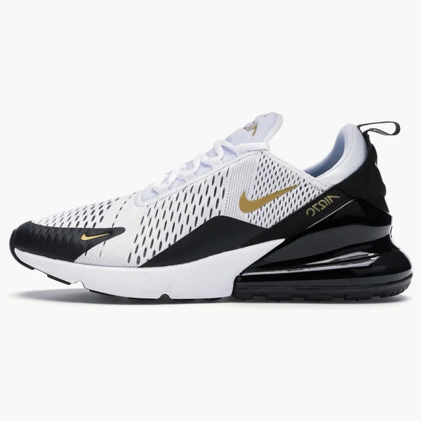 Nike Air Max 270 White Metallic Gold Black