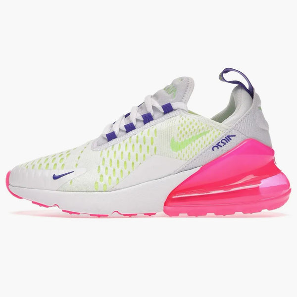 Nike Air Max 270 White Volt Pink Blast Indigo (women's)