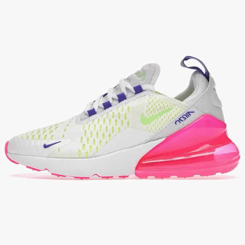 Nike Air Max 270 White Volt Pink Blast Indigo (women's)