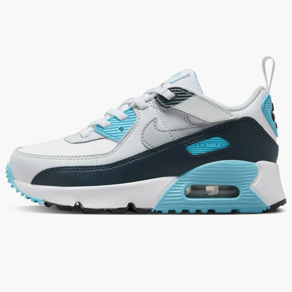 Nike Air Max 90 Easyon White Baltic Blue Armory Navy Wolf Grey (ps)