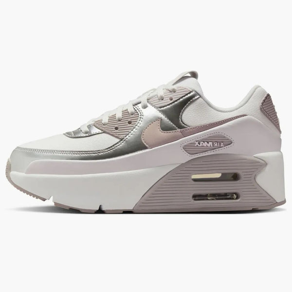 Nike Air Max 90 Lv8 Summit White Vast Grey Metallic Platinum College Grey (Women's)