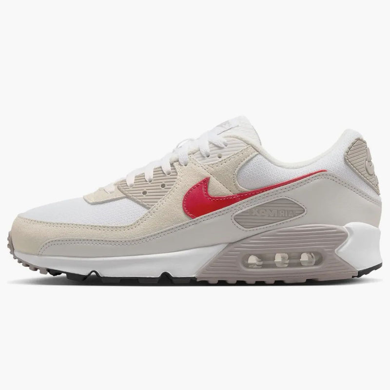 Nike Air Max 90 White College Grey Vast Grey University Red