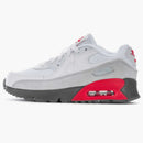 Nike Air Max 90 White Flat Pewter Red (ps)