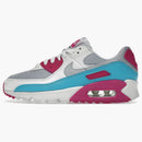 Nike Air Max 90 White Vivid Pink Light Blue Fury (women's)