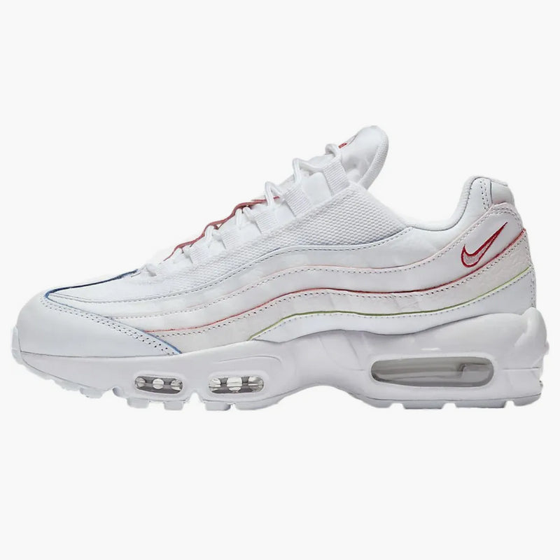 Nike Air Max 95 Triple White (rainbow Borders) (women's)