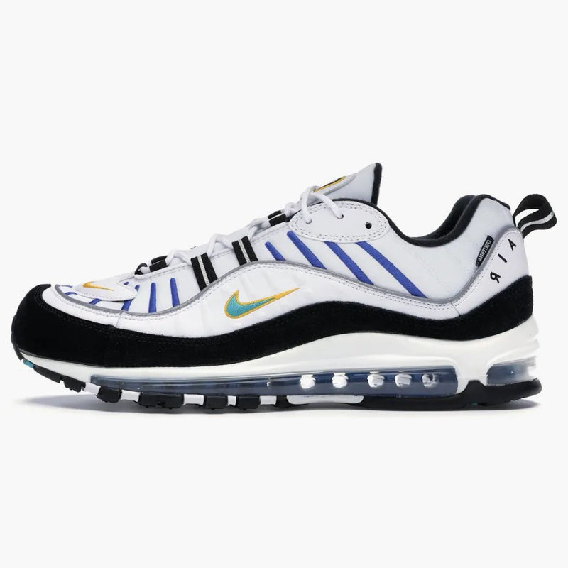Nike Air Max 98 White Teal Nebula University Gold