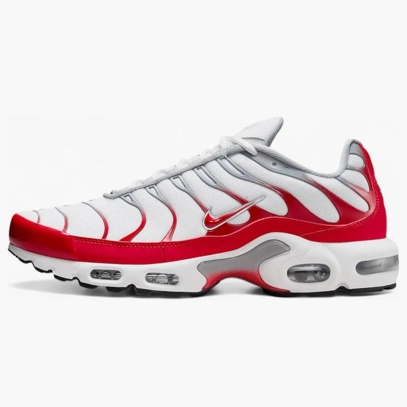 Nike Air Max Plus White University Red Wolf Grey