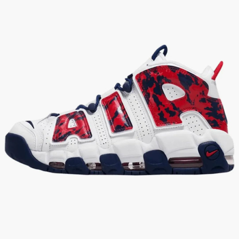 Nike Air More Uptempo Red Navy Camo