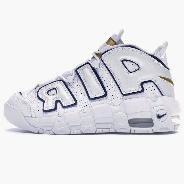 Nike Air More Uptempo White Midnight Navy (GS) - Buy at Hypeneedz