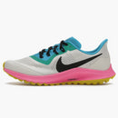 Nike Air Zoom Pegasus 36 Trail Light Orewood Brown Pink Blast Blue Lagoon (women's)