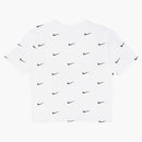 Nike All Over Swoosh Logo Cropped T-shirt White