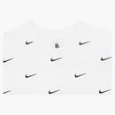 Nike All Over Swoosh Logo Cropped T-shirt White