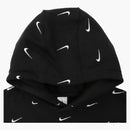 Nike All Over Swoosh Logo Hoodie Black