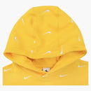 Nike All Over Swoosh Logo Hoodie Yellow