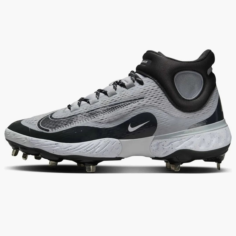 Nike Alpha Huarache Elite 4 Mid Wolf Grey White Dark Smoke Grey