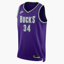 Nike Antetokounmpo Milwaukee Bucks Nba Dri-fit Jersey Purple