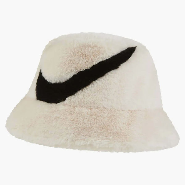 Nike Apex Faux Fur Swoosh Bucket Hat Guava Ice/black