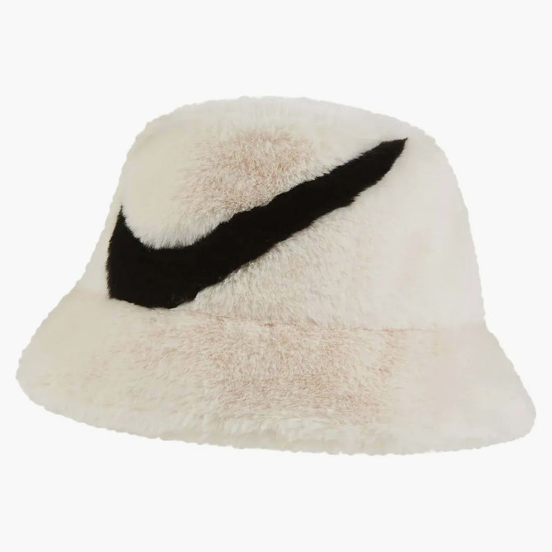 Nike Apex Faux Fur Swoosh Bucket Hat Guava Ice/black