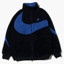 Nike Big Swoosh Reversible Boa Jacket (asia Sizing) Black Game Royale