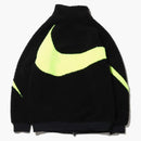 Nike Big Swoosh Reversible Boa Jacket (asia Sizing) Black Neon