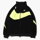 Nike Big Swoosh Reversible Boa Jacket (asia Sizing) Black Neon