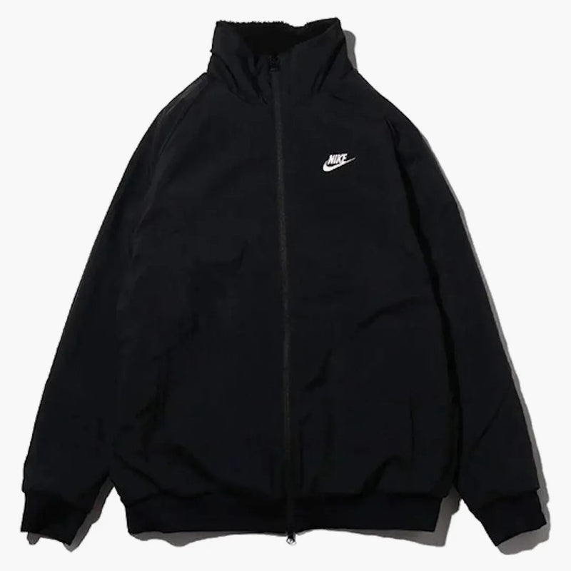 Nike Women's Big Swoosh Reversible Boa Jacket (asia Sizing) Black Prism Pink