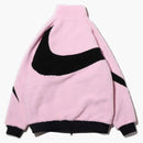 Nike Women's Big Swoosh Reversible Boa Jacket (asia Sizing) Prism Pink Black