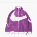 Nike Women's Big Swoosh Reversible Boa Jacket (asia Sizing) Purple