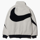 Nike Big Swoosh Reversible Boa Jacket (asia Sizing) White Black